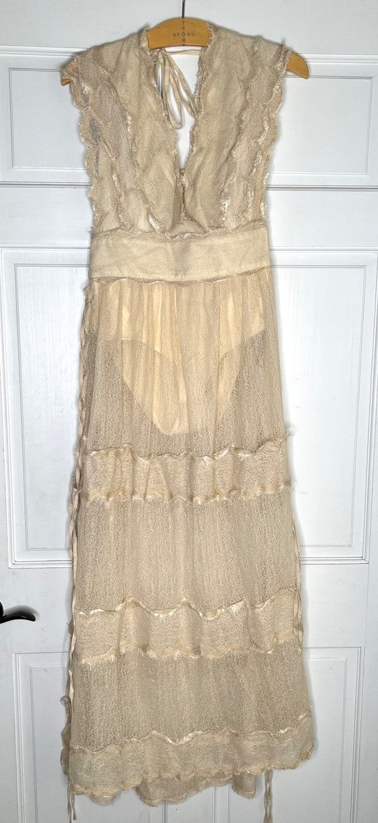 【セール】国内入荷♪Free People Luna Maxi シャツワンピ Free People Luna Ivory Lace Maxi Dress Bodysuit Size XS | eBay