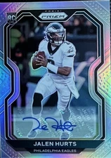 💚NFL Mystery/Hotpack Jalen Hurts Prizm Silver Rookie Auto #343 Chaser Pack 🦅