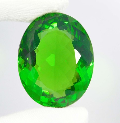 Certified 122.05 Ct Natural Green Peridot Oval Cut Loose Gemstone - Picture 3 of 10