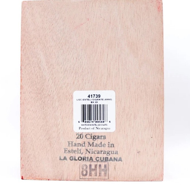 La Gloria Cubana Gigante Esteli Empty Wood Cigar Box 6.5" x 5.25" x 4.25"