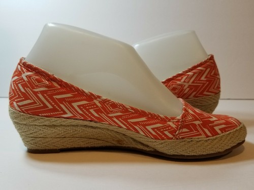 Lucky Brand Women's Orange Platform Wedge - Size 6.5M - Picture 7 of 9