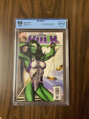She Hulk #1 CBCS 9.8 NM+/MT White Pages 2005 Marvel Comics Disney+