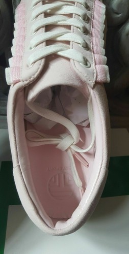 Tory Burch / Tory Sport Suede RUFFLE SNEAKER Pink - Size 10 (New In Box) $228 - Picture 2 of 6