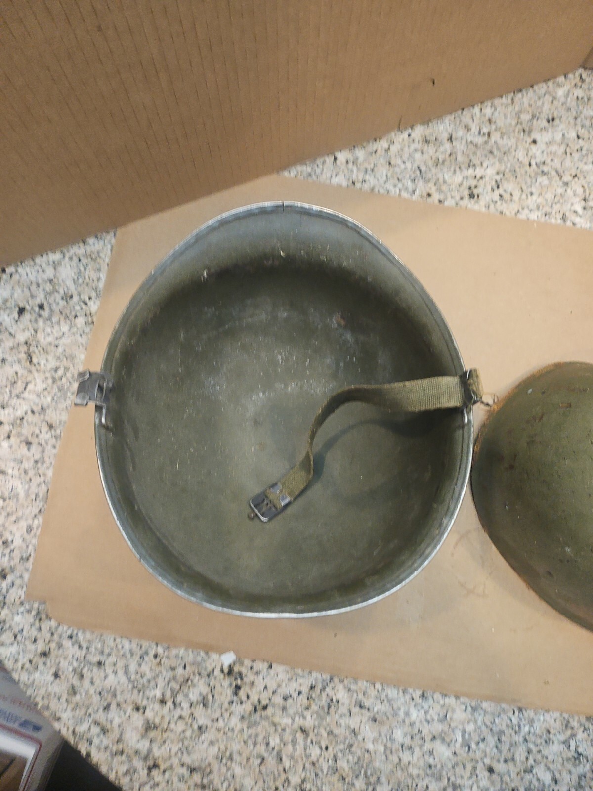 WW2 US M1 Helmet W/Liner And Chin Strap eBay