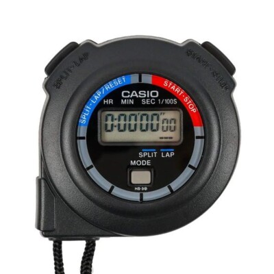 CASIO HS-3V-1B Digitale Stoppuhr 1/100 Sekunden Timing 10