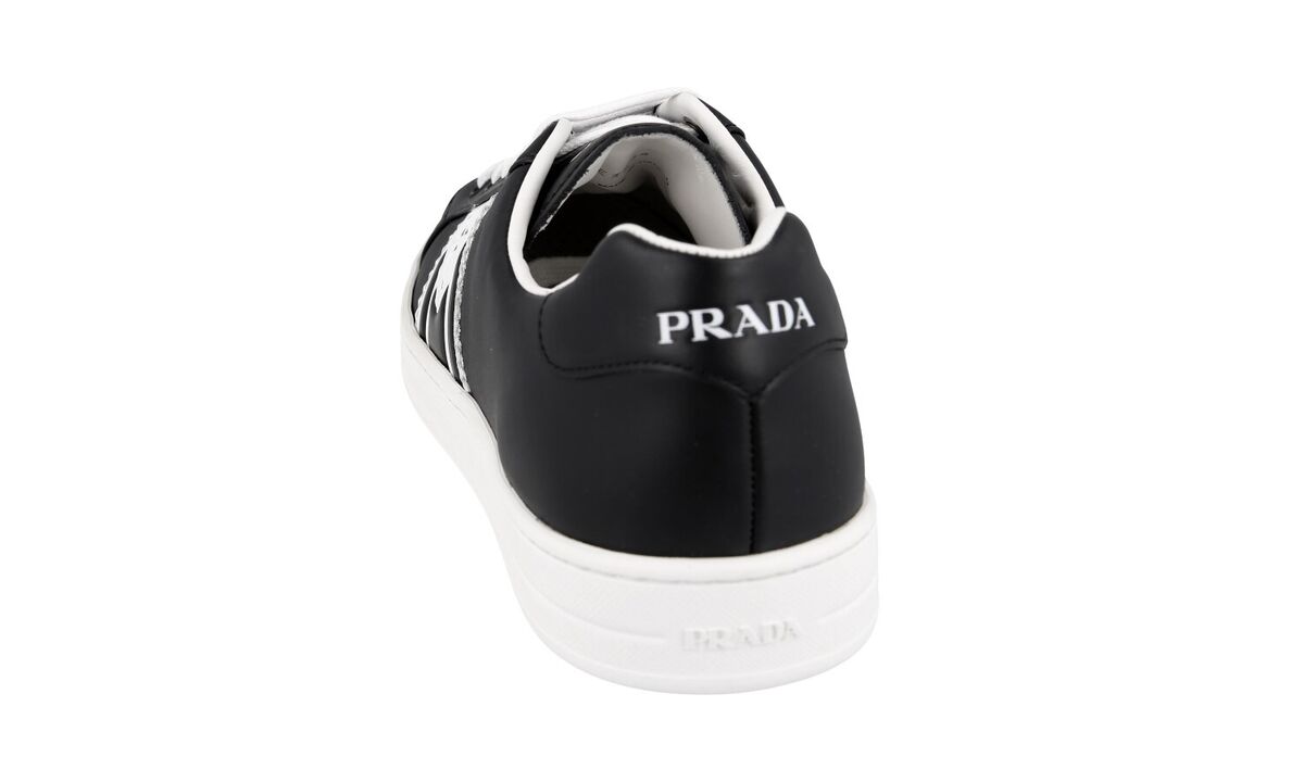 PRADA DISTRICT AVENUE SNEAKERS SHOES 4E3544 BLACK LEATHER PRADA DISTRICT AVENUE SNEAKERS SHOES 4E3544 BLACK LEATHER