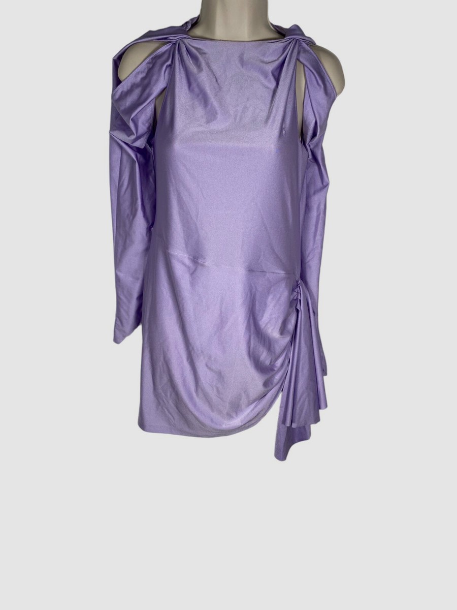 Coperni Draped Mini Dress with Cut Outs