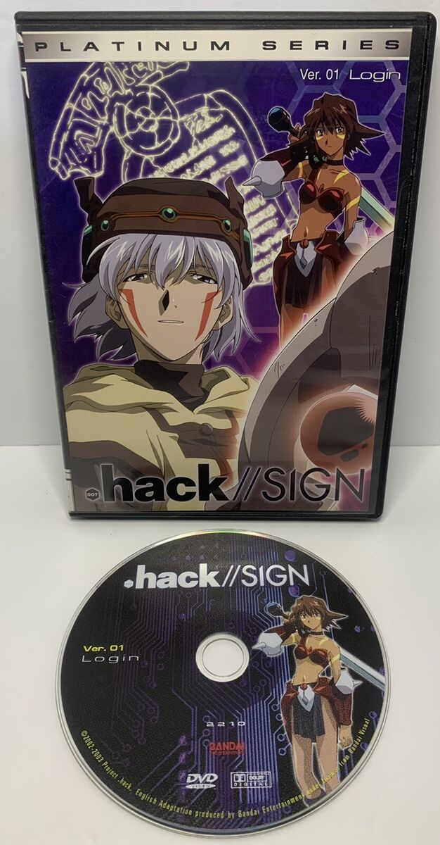 .HACK Sign Version 1 Login DVD Episodes 1-5 Platinum Series 2003 Anime