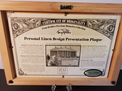 Terry Redlin "SPRING MAPLING" Precious Memories Collection Plaque Origin Cert - Picture 2 of 8