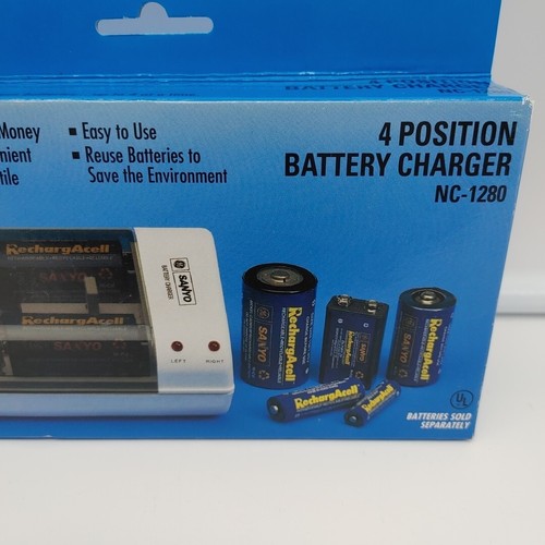 Ge Sanyo 4 Position Battery Charger NC-1280 OmniCharger New - Picture 4 of 14