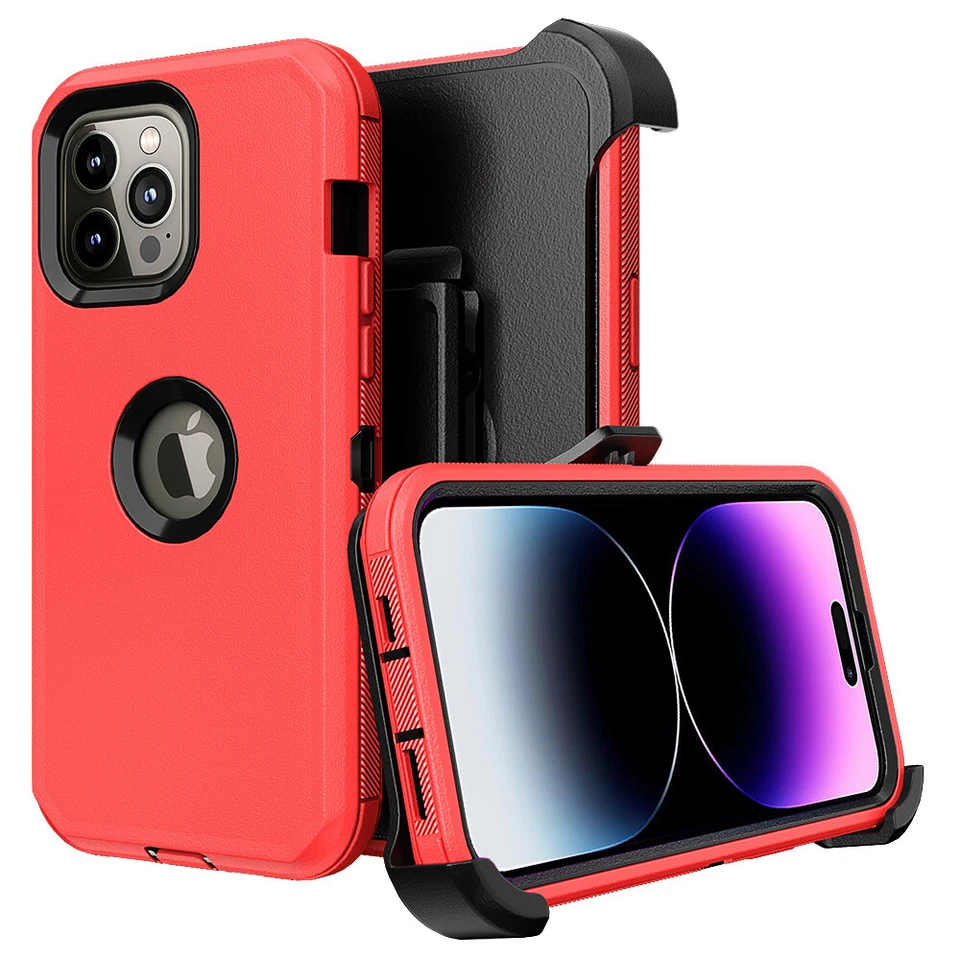 For iPhone 17 Pro Max 16 15 14 13 12 11 Shockproof Case Defender Cover Belt Clip - Image 4 of 4