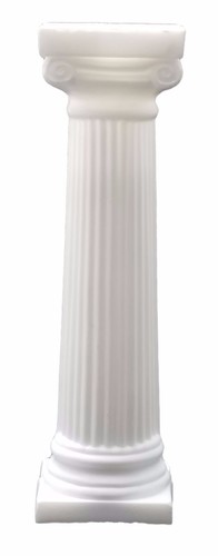 12 White plastic PILLARs small pedestals stands 6.0" tall 1.25" bottom - 第 1/2 張圖片