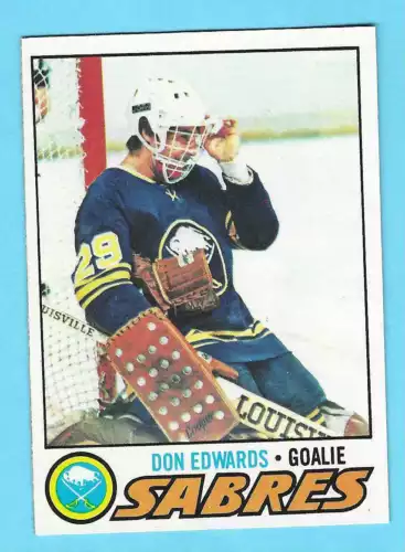 1977-78 Topps 201 Don Edwards Buffalo Sabres! ROOKIE! MINT! *SET BREAK*