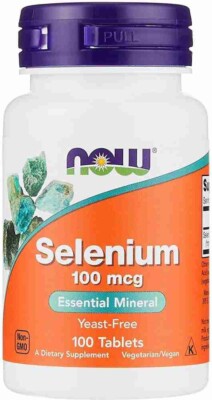Now Foods Selen, 100mcg - 100 Tabletten