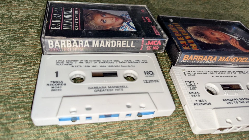 Barbara Mandrell - Get to the Heart + Greatest Hits Cassette Set Lot Foto 4 de 4