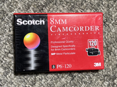 Scotch 8 MM Camcorder Videocassette Tape Sealed P6-120 3M Vidid 