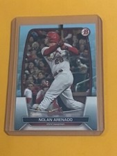 2023 Bowman Baseball Sky Blue Border 376/499  & Base Nolan Arenado #84 Cardinals