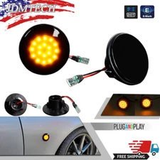 Smoked Amber LED Side Marker Turn Signal Light For 1990-2015 Mazda MX-5 NA NB NC