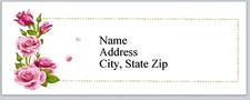 30 Personalized Address Labels Pink Roses Wedding  P 325 