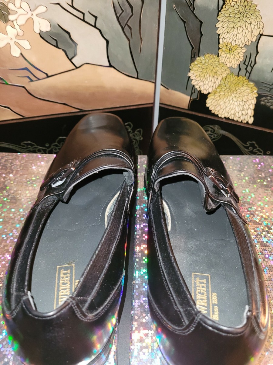 NEW: E.T. Wright- Black Leather Monk Strap Loafers- 10D Vintage E T WRIGHT Monk Strap Black Leather Shoes Loafers Sz  main image 4