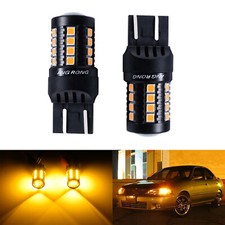 2x Canbus T20 7443 580 W21W LED Turn Signal Indicator Side Light Bulbs DRL Amber