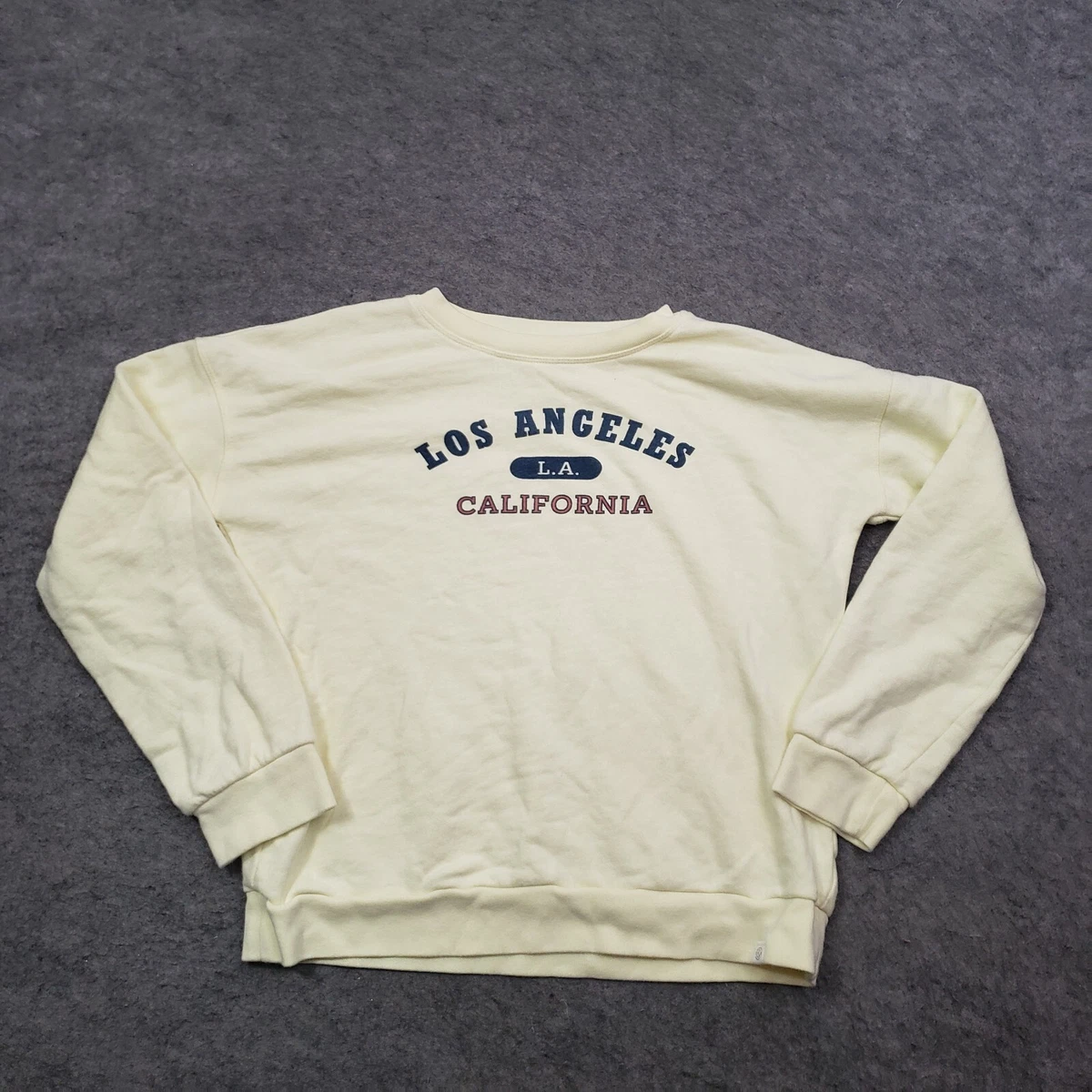 Treasure Bond Sweater Juniors XL Yellow Long Sleeve Los Angeles California Girls