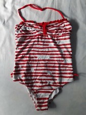 CALZEDONIA costume da bagno intero mare bambina bimba 12 anni righe rosso bianco
