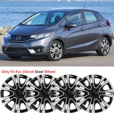 Set Of 4 For Honda Fit 2009-2022 15 Snap On Hubcaps Steel Wheel R15 Rim Covers Set Of 4 For Honda Fit 2009-2022 15 Snap On Hubcaps Steel Wheel R15 Rim Covers