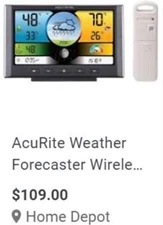 Acurite My Backyard Series Weather Station Wireless Digital Color Display NEW