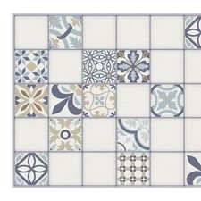 Blue Beige Tile 3D Wall Panels, in Various Packs