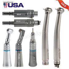 Dental High Low Speed Handpiece Straight Contra Angle Air Motor 2/4Holes YP