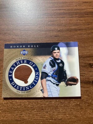 2003 Upper Deck Honor Roll Leather of Distinction #MP1 Mike Piazza /25 Mets