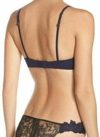 La Perla Talisman 38B L Full Coverage Bra Panty Set Black Dark Blue $992