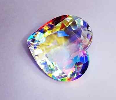 Mystic Quarz Herz Form 23.10 Karat Zertifiziert Lose Edelstein mit Gratis Gift