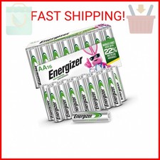 Energizer Recharge Universal Rechargeable AA Batteries 16 Pack , Double A Recha