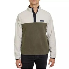 LANDS' END Men's Heritage Fleece Pullover Oeko-Tex Forest Moss Green Medium