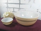 Retro Pyrex Speckled Lines bowl Chip n Dip set Hospitality Collection Granny