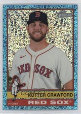 2025 Topps Heritage Chrome Light Blue Sparkle Refractor Kutter Crawford 1jp1