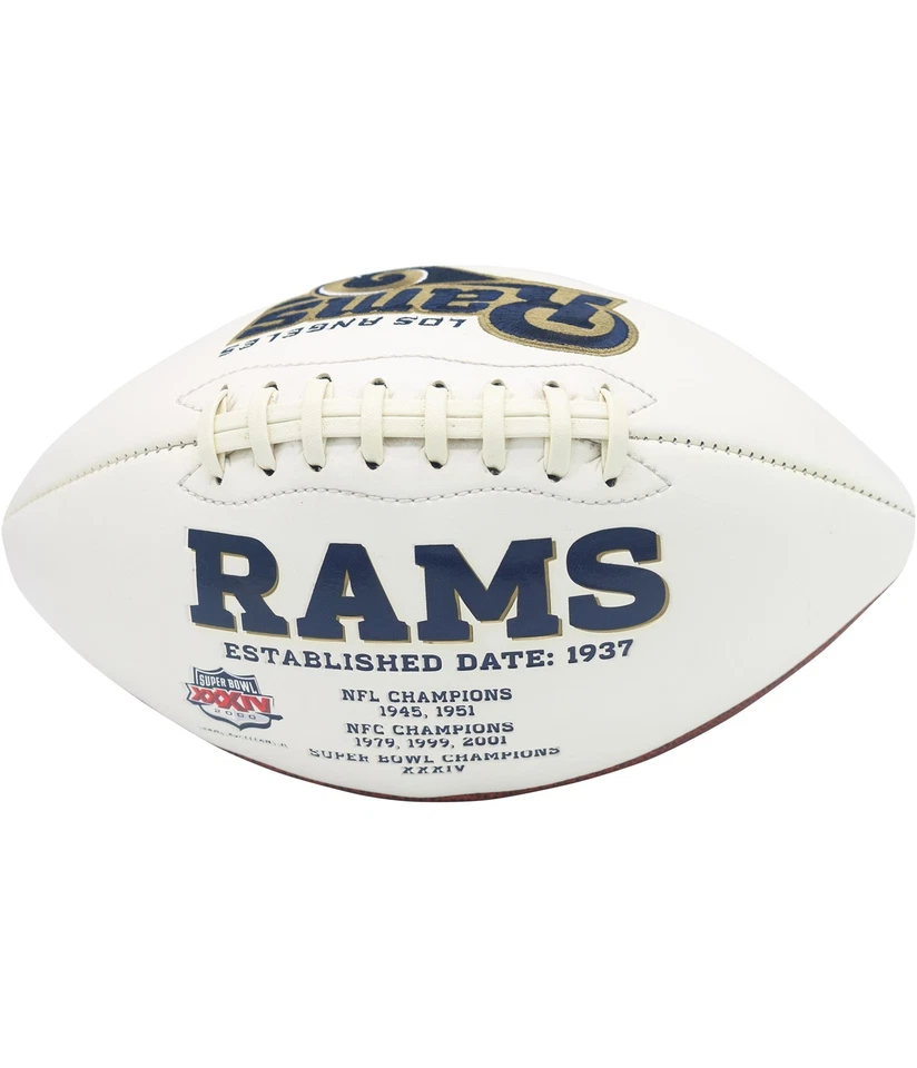 NFL Unisex LA Rams Fútbol Souvenir, Blanco, Talla Oficial Foto 2 de 3