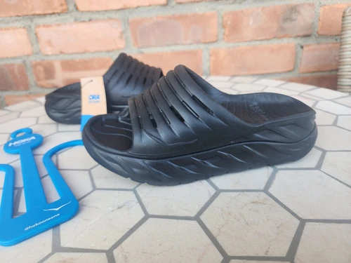 HOKA ONE ONE Sandali Hoka Ora Recupero Slide Slip On Nero Unisex Taglia W5 M3 EVA Post Run NUOVI
