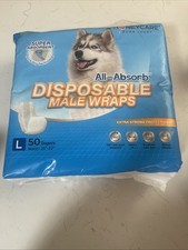 50 Pack Waist Disposable Dog Diapers Male Wraps Belly Bands Pet Soft Size L