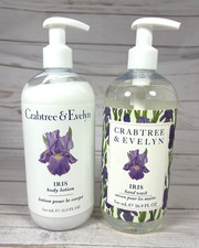 Crabtree Evelyn IRIS Hand Wash Body Lotion Set 16.9oz Soap w/ Pump