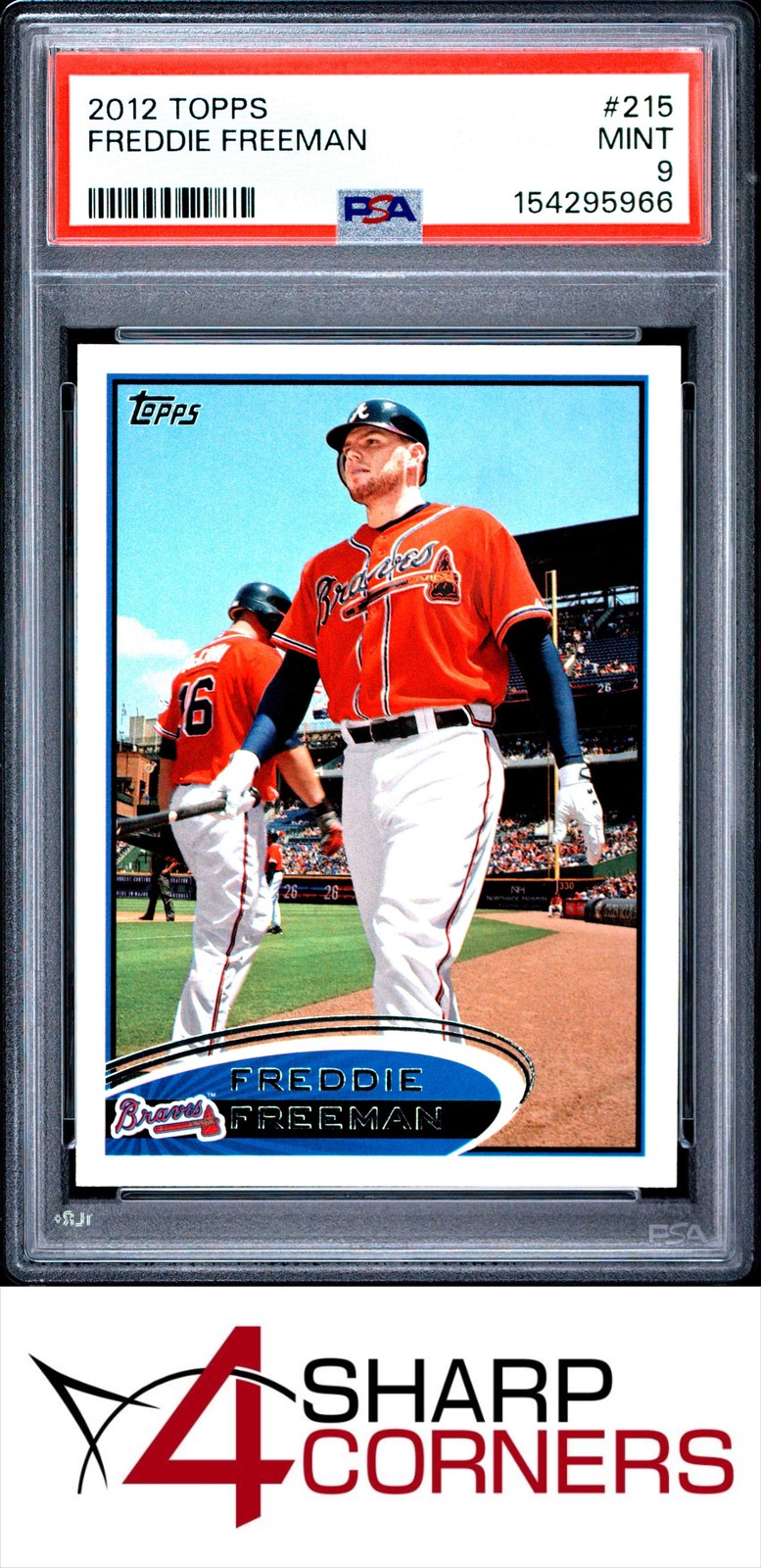 2012 TOPPS #215 FREDDIE FREEMAN 2ND YR BRAVES PSA 9