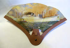 RARO ED ANTICO VENTAGLIO GADGET TRANSATLANTICO "Cabo de Hornos" / Ybarra y Cia -
