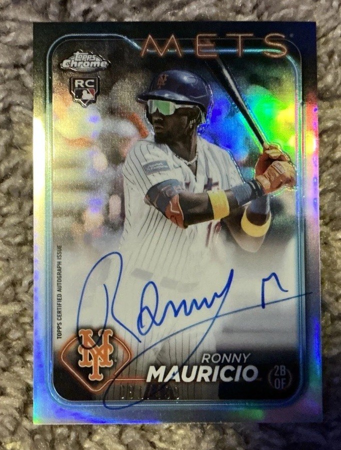 2024 Topps Chrome Rookie Autographs #RA-RM Ronny Mauricio Refractor 81/499