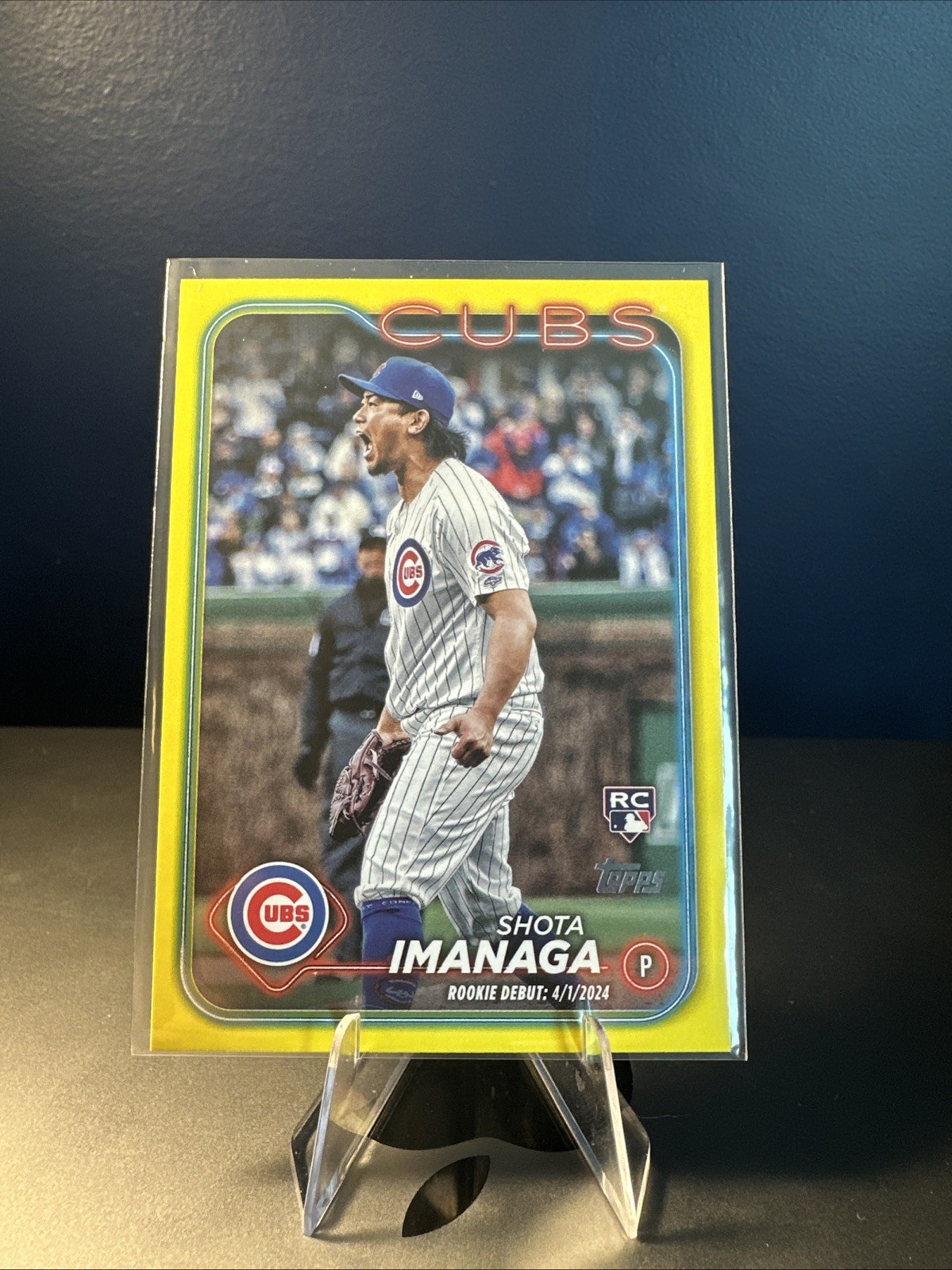 2024 Topps Update Series #us281 Shota Imanaga Cubs Rookie Debut Yellow Parallel