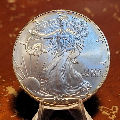 BU 2002 American Silver Eagle 1 Troy Oz .999 Fine Silver