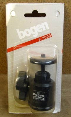 NOS! BOGEN MANFROTTO ITALY NO.3009 MINI BALL HEAD CAMERA HOLDER FOR TRIPOD STAND
