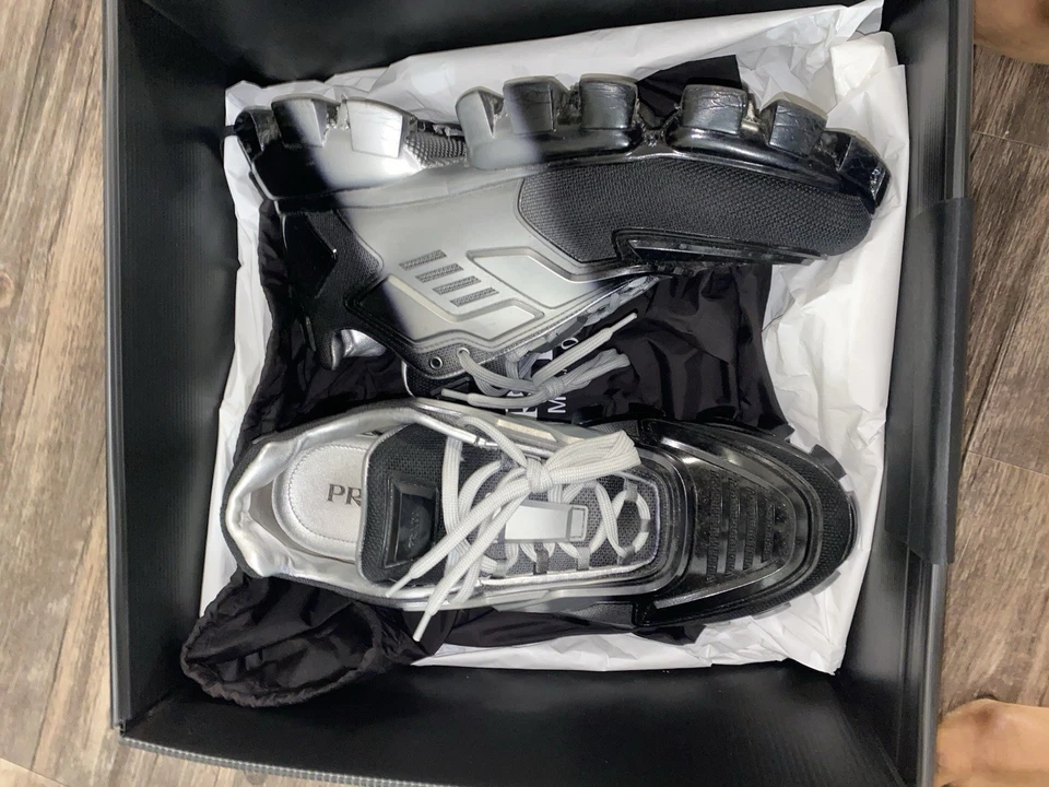 ZAPATILLAS PRADA CLOUDBUST THUNDER TALLA 12 EU 45 Negras y plateadas Foto 2 de 4