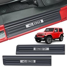 2 PCS Door Sill Guards for Jeep Wrangler JL JLU  Gladiator JT 2018-2026